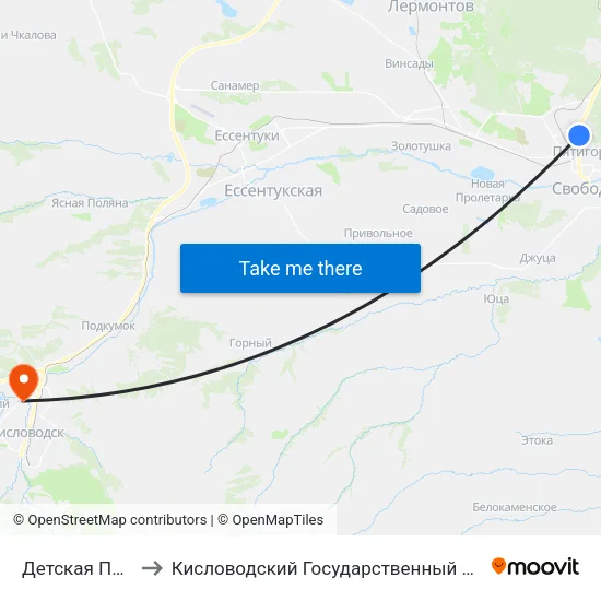 Детская Поликлиника to Кисловодский Государственный Многопрофильный Техникум map