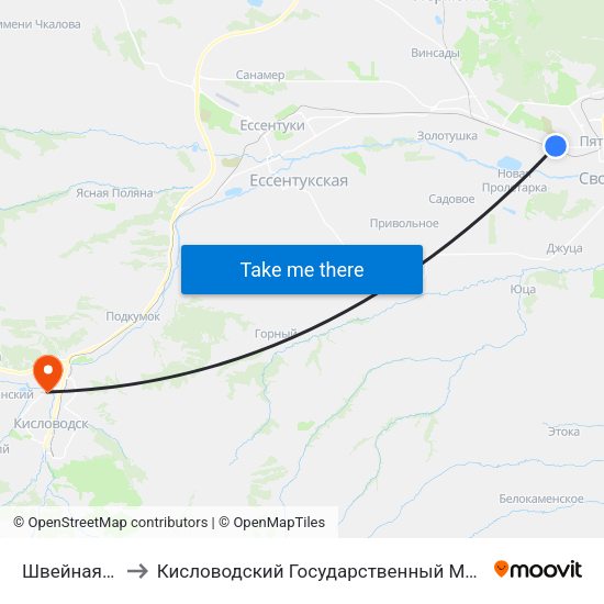 Швейная Фабрика to Кисловодский Государственный Многопрофильный Техникум map