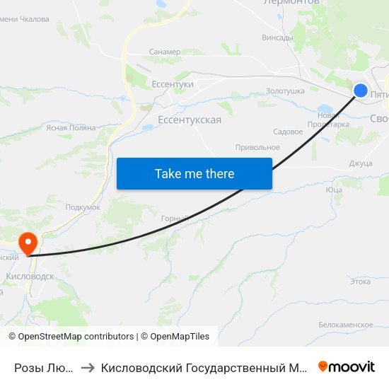 Розы Люксембург to Кисловодский Государственный Многопрофильный Техникум map