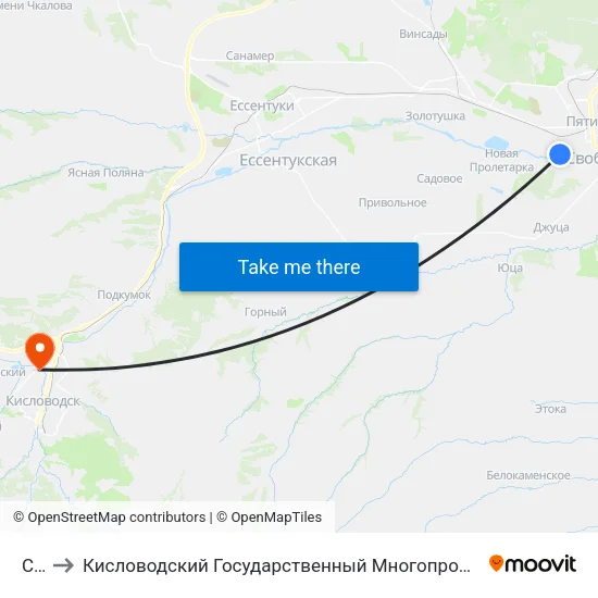Сах to Кисловодский Государственный Многопрофильный Техникум map