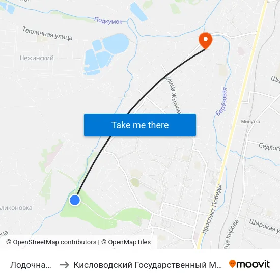 Лодочная Станция to Кисловодский Государственный Многопрофильный Техникум map