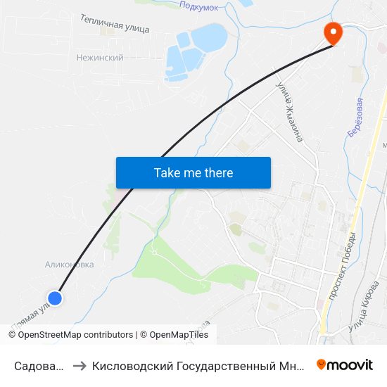 Садовая Улица to Кисловодский Государственный Многопрофильный Техникум map