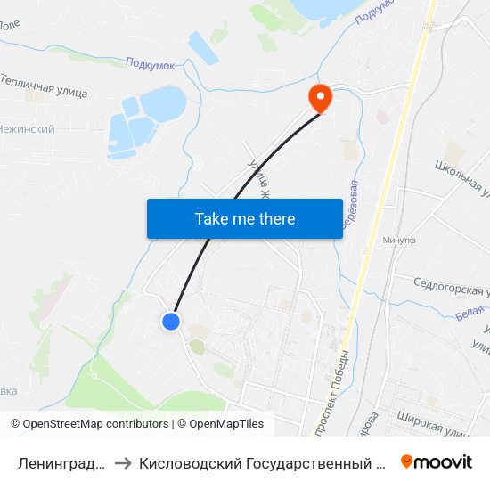 Ленинградская Улица to Кисловодский Государственный Многопрофильный Техникум map