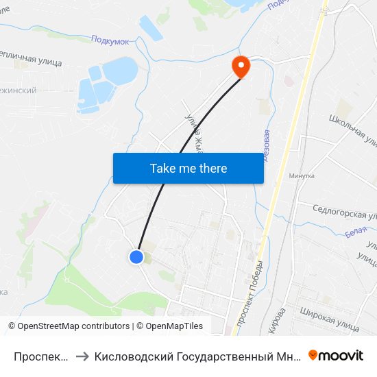 Проспект Героев to Кисловодский Государственный Многопрофильный Техникум map