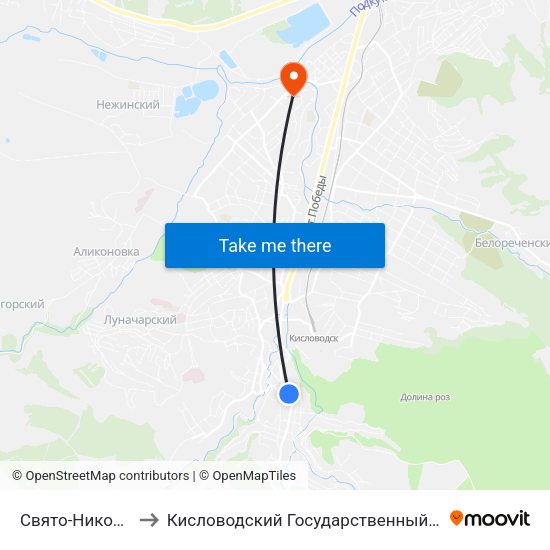 Свято-Никольский Собор to Кисловодский Государственный Многопрофильный Техникум map