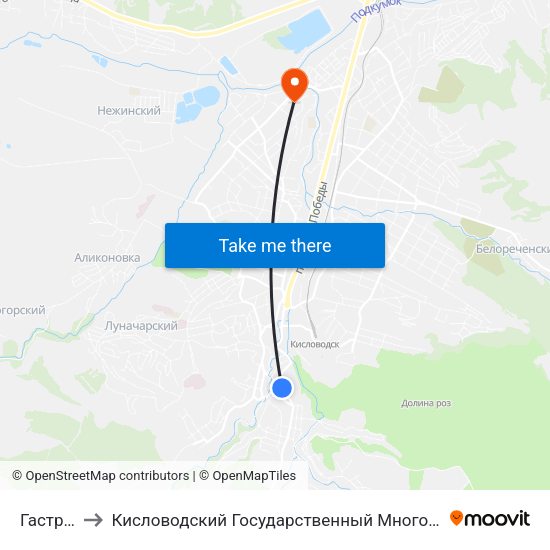 Гастроном to Кисловодский Государственный Многопрофильный Техникум map