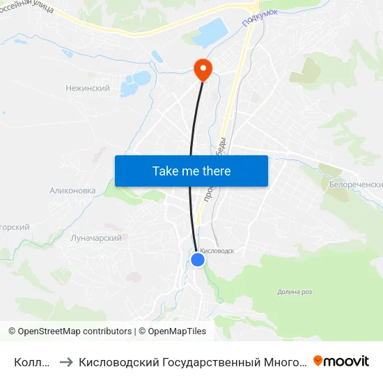 Коллонада to Кисловодский Государственный Многопрофильный Техникум map