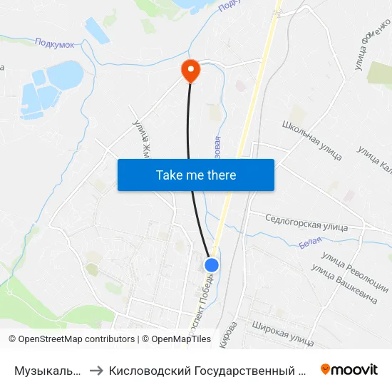 Музыкальная Школа to Кисловодский Государственный Многопрофильный Техникум map