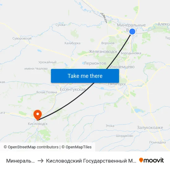 Минеральные Воды to Кисловодский Государственный Многопрофильный Техникум map
