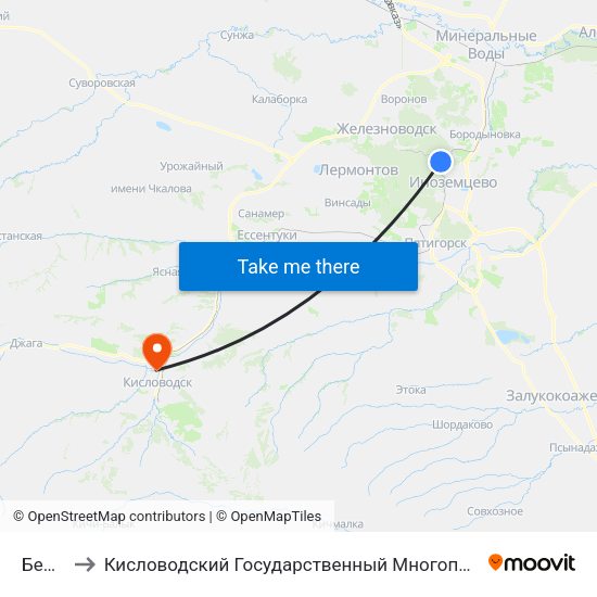Бештау to Кисловодский Государственный Многопрофильный Техникум map