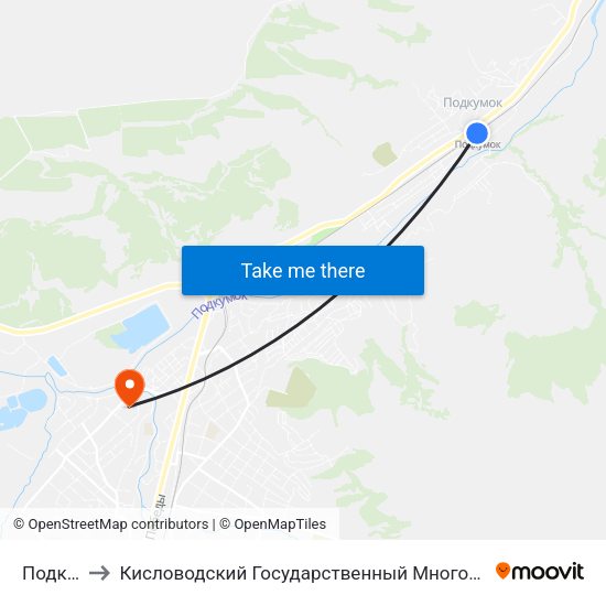 Подкумок to Кисловодский Государственный Многопрофильный Техникум map