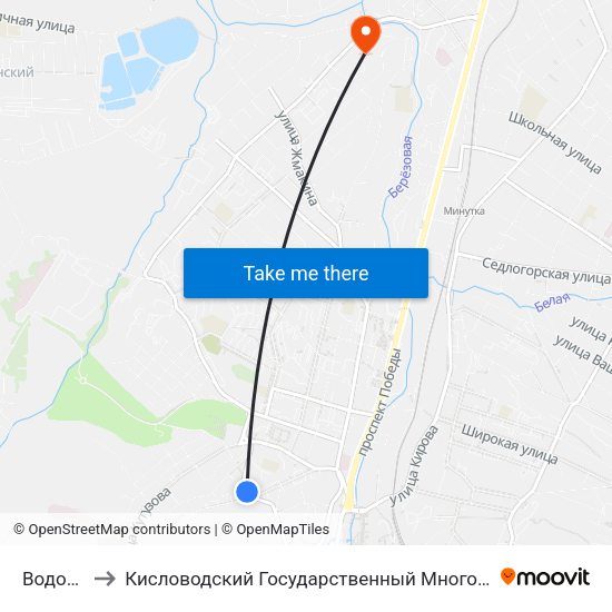 Водоканал to Кисловодский Государственный Многопрофильный Техникум map