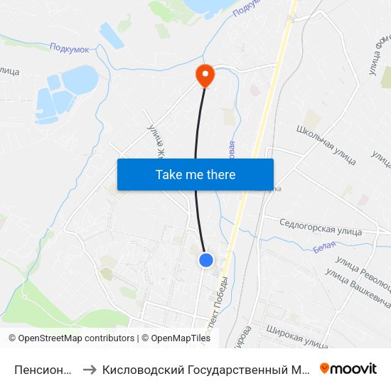 Пенсионный Фонд to Кисловодский Государственный Многопрофильный Техникум map