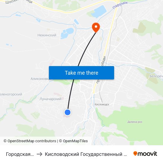 Городская Больница to Кисловодский Государственный Многопрофильный Техникум map