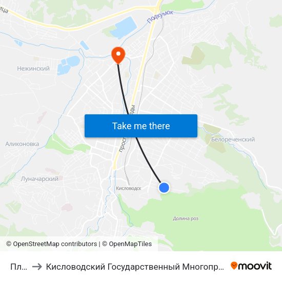 Плаза to Кисловодский Государственный Многопрофильный Техникум map