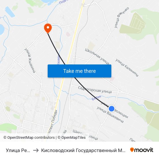 Улица Революции to Кисловодский Государственный Многопрофильный Техникум map
