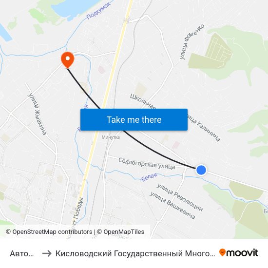 Автошкола to Кисловодский Государственный Многопрофильный Техникум map