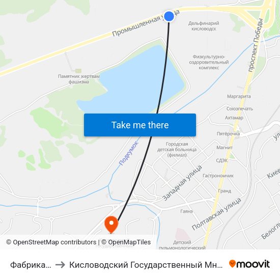 Фабрика Бештау to Кисловодский Государственный Многопрофильный Техникум map