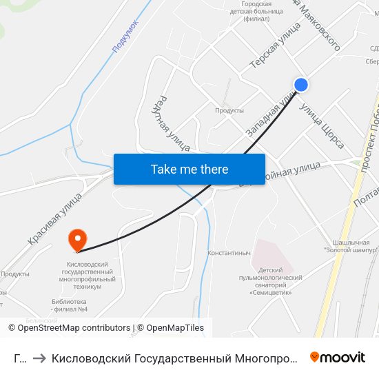 Гаи to Кисловодский Государственный Многопрофильный Техникум map