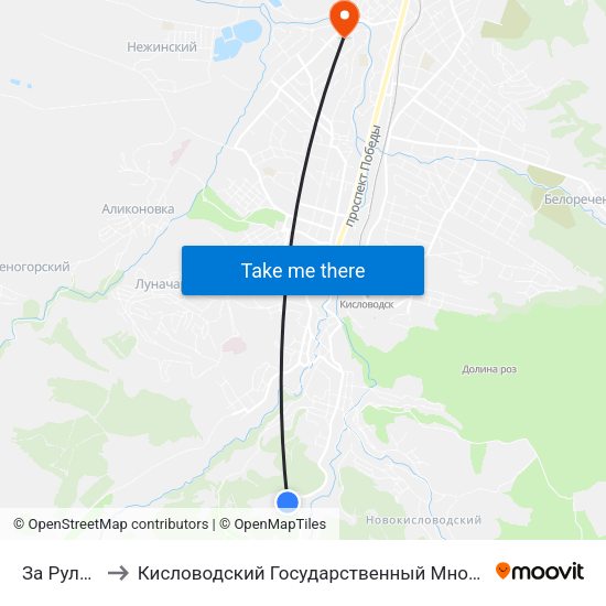 За Рулём, Снт to Кисловодский Государственный Многопрофильный Техникум map