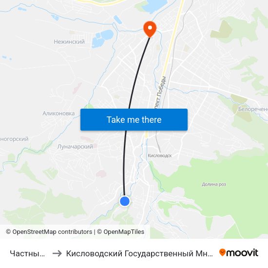 Частный Сектор to Кисловодский Государственный Многопрофильный Техникум map