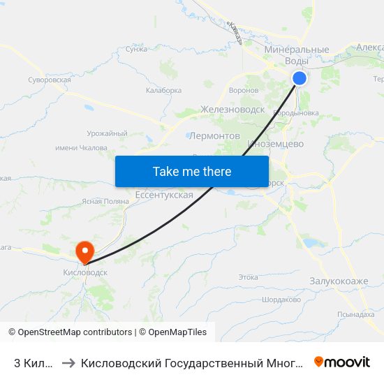 3 Километр to Кисловодский Государственный Многопрофильный Техникум map