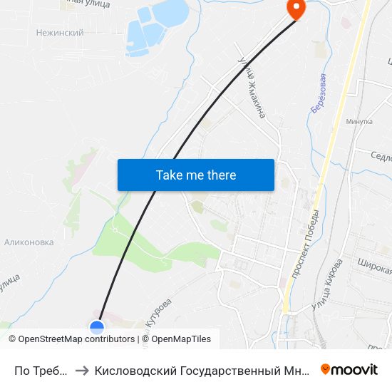 По Требованию to Кисловодский Государственный Многопрофильный Техникум map