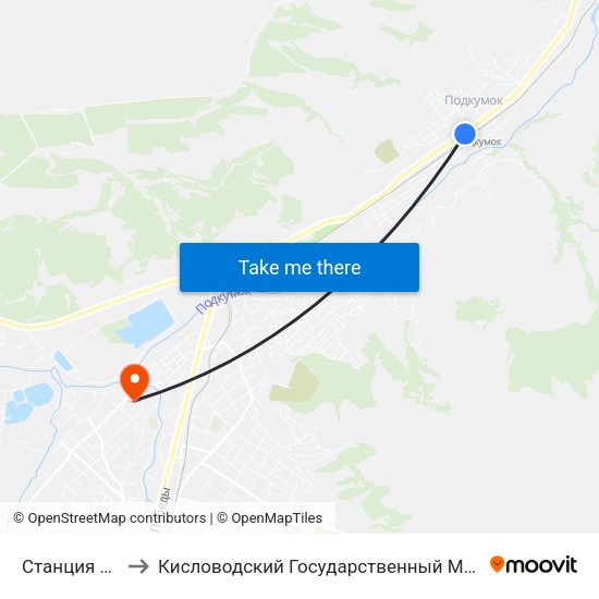 Станция Подкумок to Кисловодский Государственный Многопрофильный Техникум map