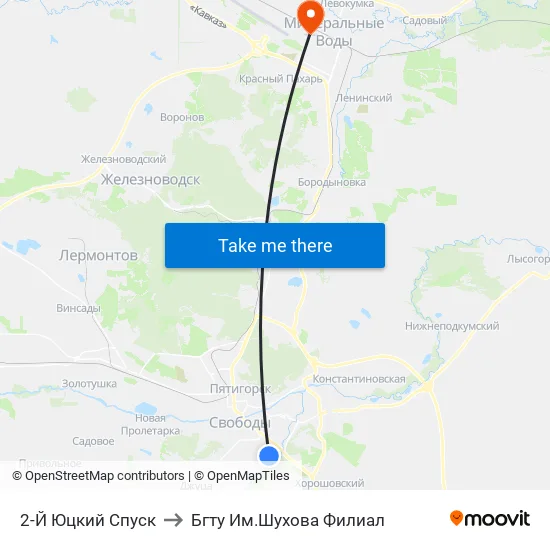2-Й Юцкий Спуск to Бгту Им.Шухова Филиал map