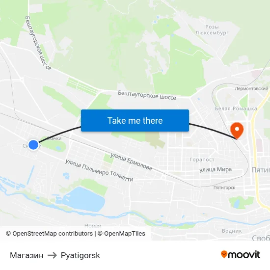 Store to Pyatigorsk map