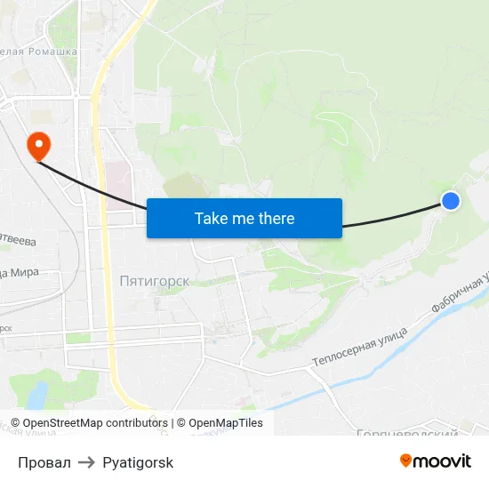 Failure to Pyatigorsk map