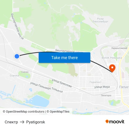 Спектр to Pyatigorsk map