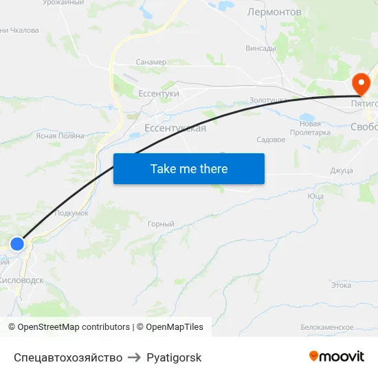 Special Automotive Facility to Pyatigorsk map