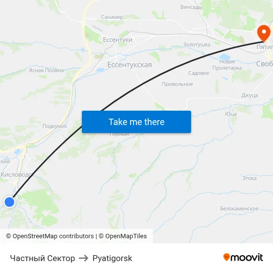 Private Sector to Pyatigorsk map