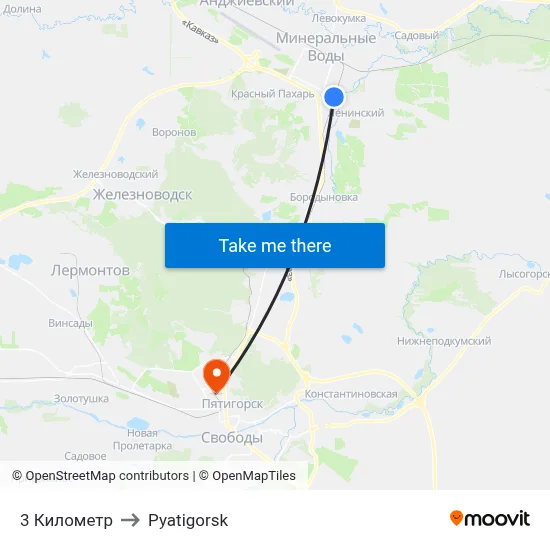 3 Kilometer to Pyatigorsk map