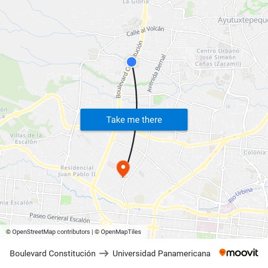 Boulevard Constitución to Universidad Panamericana map