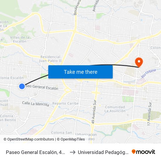 Paseo General Escalón, 4356 to Universidad Pedagógica map