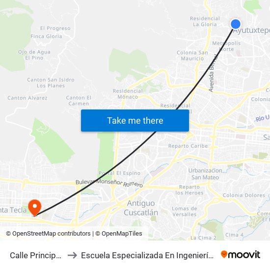 Calle Principal, 33a to Escuela Especializada En Ingeniería Itca-Fepade map