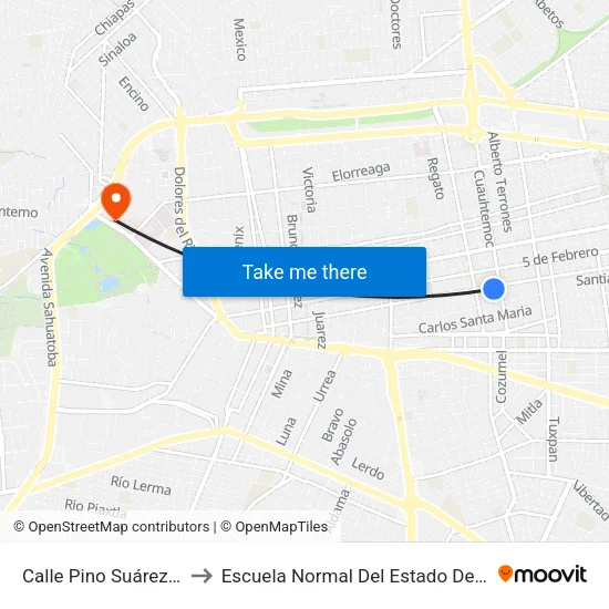 Calle Pino Suárez, 604a to Escuela Normal Del Estado De Durango map