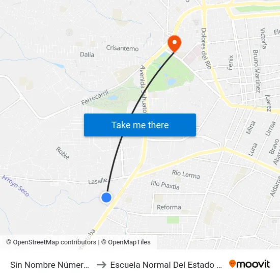 Sin Nombre Número 857, Lb to Escuela Normal Del Estado De Durango map