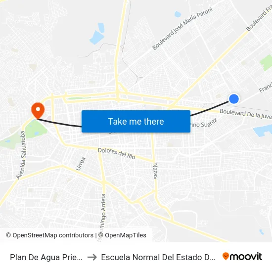 Plan De Agua Prieta, 406 to Escuela Normal Del Estado De Durango map