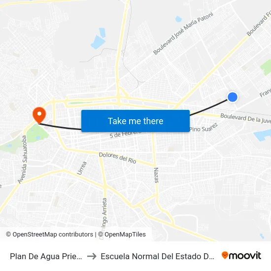 Plan De Agua Prieta, 300 to Escuela Normal Del Estado De Durango map