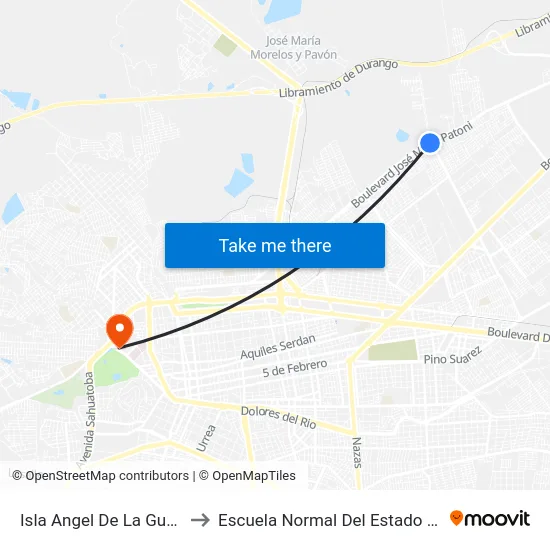 Isla Angel De La Guarda, 543 to Escuela Normal Del Estado De Durango map