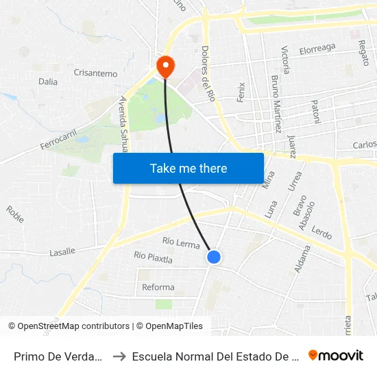 Primo De Verdad, 801 to Escuela Normal Del Estado De Durango map