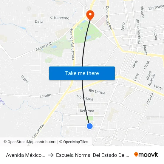 Avenida México, 404 to Escuela Normal Del Estado De Durango map