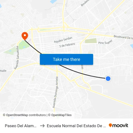 Paseo Del Alamo, 524 to Escuela Normal Del Estado De Durango map