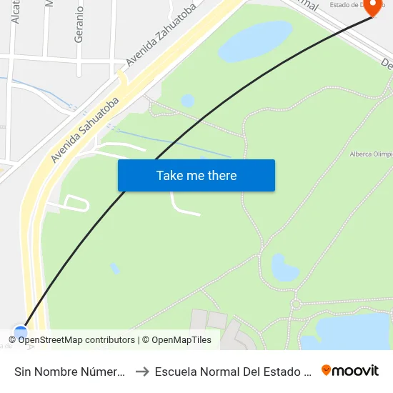 Sin Nombre Número 304, Lb to Escuela Normal Del Estado De Durango map