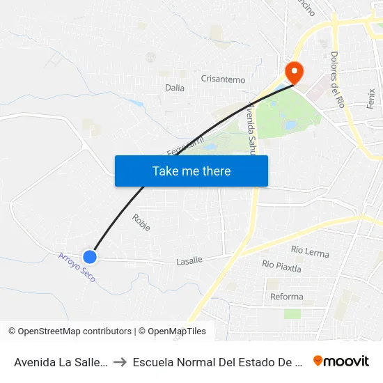 Avenida La Salle, 502 to Escuela Normal Del Estado De Durango map