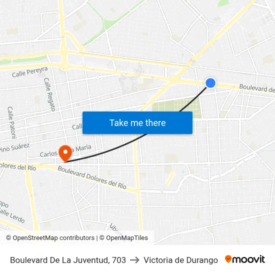 Boulevard De La Juventud, 703 to Victoria de Durango map