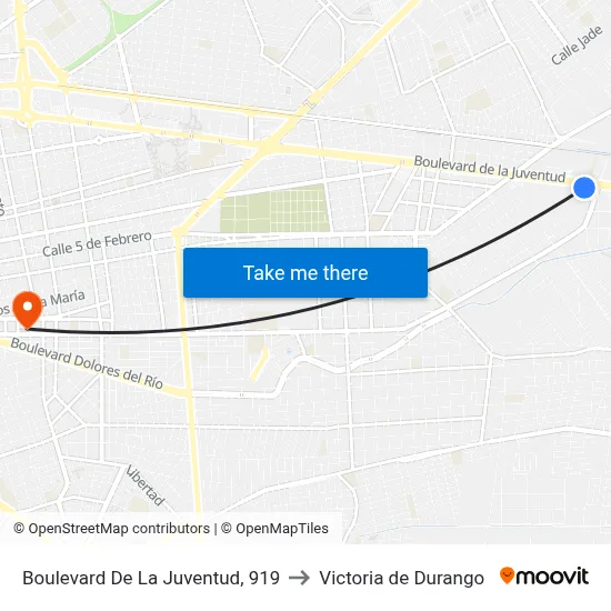Boulevard De La Juventud, 919 to Victoria de Durango map